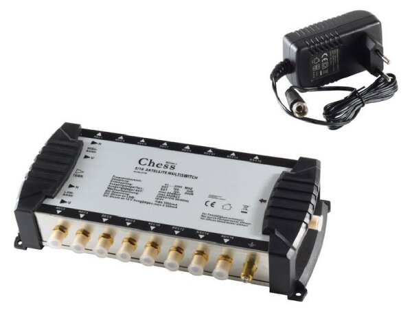Multischalter 5-IN / 16-OUT mit Netzteil, kaskadierbar