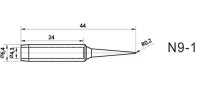 Ersatzlötspitze 0,2 mm, spitz