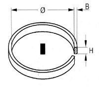 Audio- /Video-Flachriemen 106,0*0,8*6,0mm, (Ø x B...