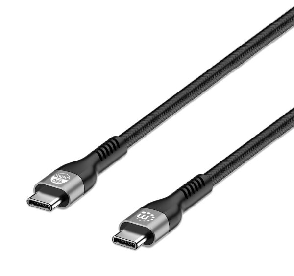 USB 2.0 Typ C EPR Ladekabel 240 W / Power Delivery 3.1, 2,0m, schwarz