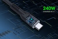 USB 2.0 Typ C EPR Ladekabel 240 W / Power Delivery 3.1,...