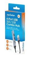 MANHATTA 4-Port USB 3.0 / 2.0 Kombo-Hub