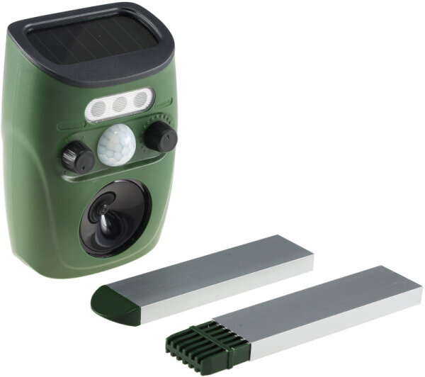 Ultraschall-Tierscheuche "UTS Solar Pro" Bewegungsmelder, Hunde, Katzen, Vögel