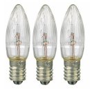 Topkerzen (Riffelkerzen) 7V 2,5 W E10 3er Set