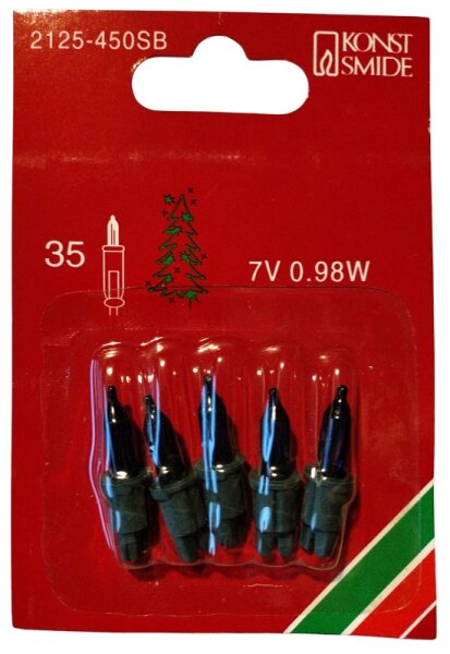 Ersatzlämpchen für Konstsmide Miniatur-Lichterkette 7V, 0,98W, purple, 5er Set