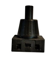 Druckschalter, Einbau, schwarz, 12mm Hals, 1polig